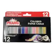 Prang Pastello Colored Paper Chalk Sealed New 10441 Asstd 2 1/8"x5/16" Twelve...