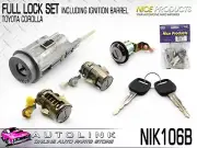 Nice Complete Lock Set for Toyota Corolla inc Seca AE90 AE92 1989-94 NIK106B