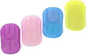WHAMVOX 8pcs Travel Size Soap Sheets Portable Hand Washing Tablets Paper Soap Flakes Bath Face Wash Color