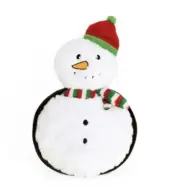 ZippyPaws Z-Stitch Holiday Grunterz Snowman Dog Toy - Squeaker - NO Stuffing NEW