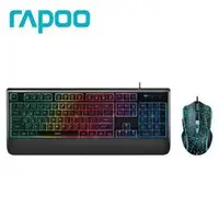 在飛比找PChome商店街優惠-【Rapoo】雷柏 V110 炫彩 背光 電競 鍵鼠組 黑