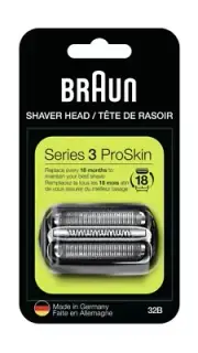 1 Braun Series 3 32B Foil & Cutter Replacement Head, Compatible with Models 3000