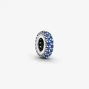 New 100% Genuine Pandora Silver Blue Pave Sparkling Spacer Charm 791359NCB