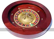 Large Mahogany Roulette Wheel - 18-inch - Single 0 - Precision Bearing Mechanism - 2 Balls Included - Casino Roulette Wheel - Great for Home or Professional use - Home Casino Game