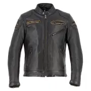 Trevor Leather Rag Jacket Brown Black