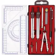 Compass Geometry Tool, 13PCS Compass and Protractors Set Math Geometry Drawin...