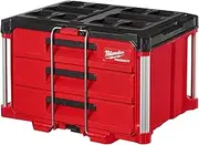 [Milwaukee] 48228443 Packout 3 Drawer Tool Box Red/Black
