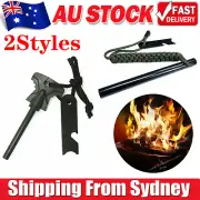 Flint Rod Camping Hiking Survival Fire Starter Lighter Outdoor Lighter Stick AUS