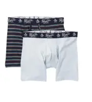 ORIGINAL PENGUIN Assorted Boxer Briefs - Pack of 2 Men’s NWT Skyway/Navy Multi
