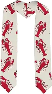 [EdWal] Red Lobster print Graduation Stole and Sash Class for Unisex Adult Honor Stole Honor Stole of 2025