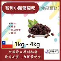 在飛比找蝦皮購物優惠-雅絲娜 智利小顆葡萄乾 1kg 4kg 食品原料 烘焙 葡萄