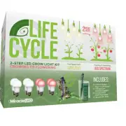Plant Life Cycle 4-Socket Synchronized Grow Light Kit with 4 Full Spectrum Ab...