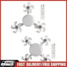 2 In 1 Hanging Fan with LED Light E27 Silent Ceiling Drone Fan for Home Outdoor