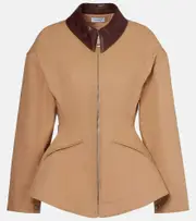 [McQueen] McQueen Canvas peplum jacket AU 14 beige