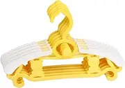 Perfk 5X Baby Hangers Children Clothes Hangers Closet Wardrobe Hanging Storage Laundry Infant Pant Drying Rack Nursery Closet Racks, Yellow
