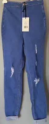 Supre ultra high ripped jean size 8 new with tags