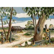Country Threads Long Stitch Kit Homestead 30x40cm Including Threads