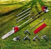 62CC 7 in1 Petrol Pole Chainsaw Saw Brush Cutter Whipper Snipper Hedge Trimmer