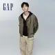 【GAP】男女同款 Logo立領飛行外套-草綠色(876979)