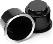 Cup Holder Insert 2Pcs for RV Boat Car Couch Golf Cart Elegant Chrome Large
