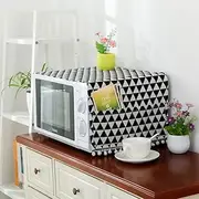 Gigicloud Cotton Linen Microwave Oven Cover, Household Kitchen Microwave Dust Cover Universal Cotton Linen Oven Cover with Storage Bag Dust Oil Proof Cloth for Kitchen Appliance Protector