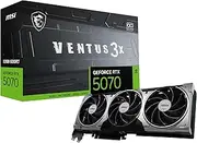 MSI GeForce RTX 5070 12G Ventus 3X OC - 12GB GDDR7 (28Gbps/192-bit), PCIe 5X 16, Boost: 2542 MHz, HDMI 2.1b, DisplayPort 2.1b