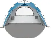 Arkali Beach Sun Shade Pop Up, Easy Pop Up Sun Shelter, Floor-less Instant Beach Tent, UPF 50+, Size XL for Family 3 to 4 Person