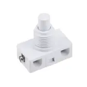 Inline Foot Pedal Push Button Switch, UFO Type Lamp Light Control Latching white