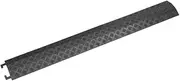 Black Cable Protector Ramps, Set of 2, 98.5 cm Length, Heavy Duty PVC for Doorways, Home, Garage, Supports 2 Tons, Modular Design for Thresholds