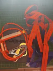 NEW Safety Fall Arrest Harness With 100% Tie Off Double Lanyard JOHA Ppe