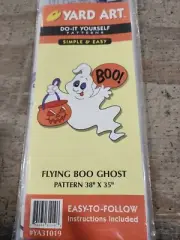 Vintage D.I.Y. Yard Art Flying Boo Ghost Patterns New
