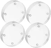 QUMIIRITY 4pcs Magnetic Photo Picture Frame Discs Mini Picture Display Magnets for DIY Crafts Easy to Use Magnetic Design for Photos Notes Memos for Home School