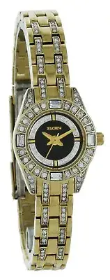 Elgin EG231n Ladies Gold Tone & stone accent Watch