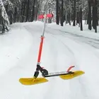 2x Snow Scooter Ski Sled Creative Ski Attachment Flat Bottom Toboggan Ski Board