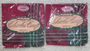 2 - Charles Craft Christmas Plaid Party NAPKINS - 14 Ct Cross Stitch Fabric NEW