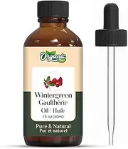 Organic Zing Wintergreen (Gaultheria Procumbens) Oil | Pure & Natural Essential Oil for Aroma, Diffusers, Haircare & Massage- 30ml/1.01fl oz