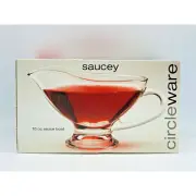 Gravy Boat by Circleware Saucey 10oz Clear Glass NIB