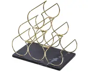 Tempa Emerson 31cm Marble/Stainless Steel Wine Rack Storage Holder Large Black