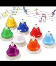 Desk Bells for Kids 8 Notes Bell Chromatic Diatonic Hand Bells Toddler Musical