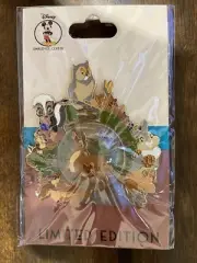 DEC Snow Globe Pin Disney Bambi Thumper Flower Cast