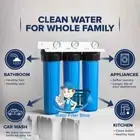 Whole House Water Filter System 20" x 4.5" Triple Big Blue 3 Stages