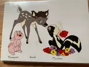 THUMPER, BAMBI AND FLOWERS WOOD PLAQUE . CAN BE HUNG ON WALL