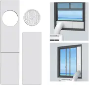 LBG Products Portable Air Conditioner Window Seal Plates Kit, Vertical AC Win...
