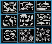 White Chipboard Embellishments - Beach & Nautical - Animals - Collection One