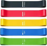 5 PCS Set Elastic Band Resistance Band Yoga Pull TPE Hip Training Supplies Elastic Ring Natural Rubber