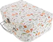 TEMPNAP Blossom Design Card Organizer Box with Lid Decorative Storage for DIY Crafts Portable Suitcase for Birthday Cards Photo Storage and