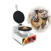 110V Electric Ice Cream Cone Waffle Maker Machine Nonstick Egg Roll Waffle Maker