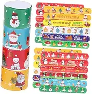WESIEVYA 96pcs Christmas Bracelet Holiday Slap Bracelet Slap Bracelets Bulk Snap Bands Wrist Slap Band Party Favor Holiday Snap Bracelets Wristband Decoration Holiday Wristbands Slap Bands