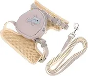 CLISPEED Shaped Cat Harness and Leash Lightweight Comfortable Design for Outdoor Walking Adjustable Pet Controlling Rope with Adorable Rabbit Pattern for Kittens