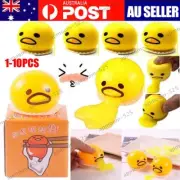 1-10Pcs Puking Ball Cute Vomiting Egg Toy Mochi Squishy Fidget Stress Relief Toy